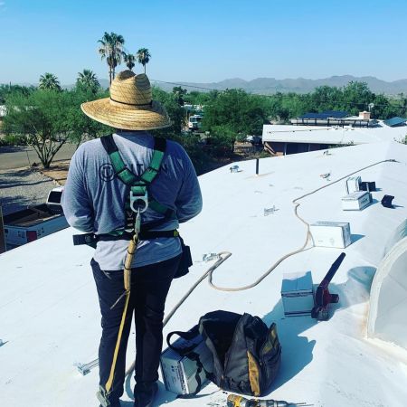Joey B Installers on Roof August 8  2019 01  1 